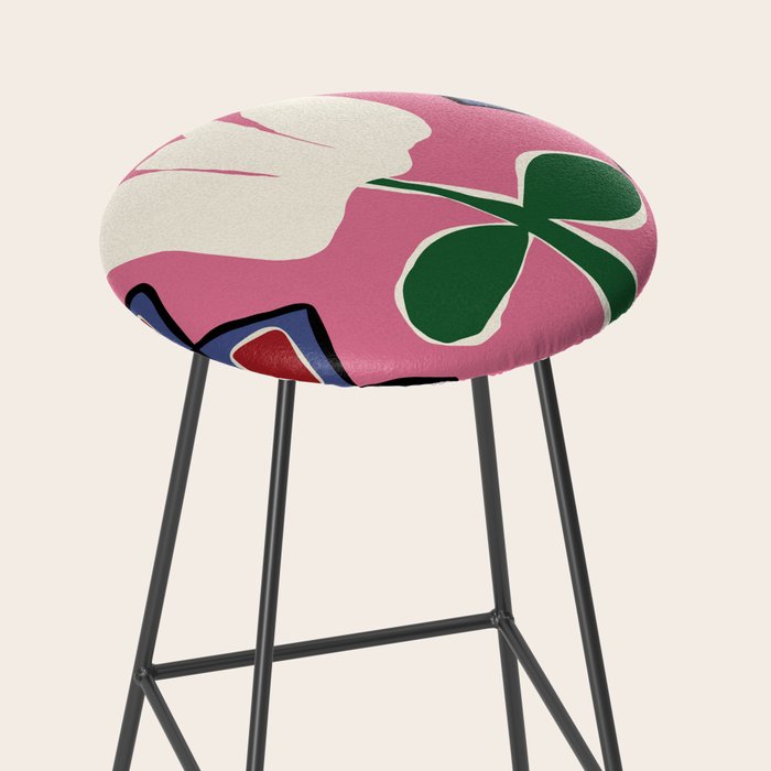 Petal plaid playtime I Stool Gallery Image 2