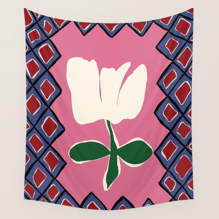Petal plaid playtime I Wall Tapestry Gallery Image 1
