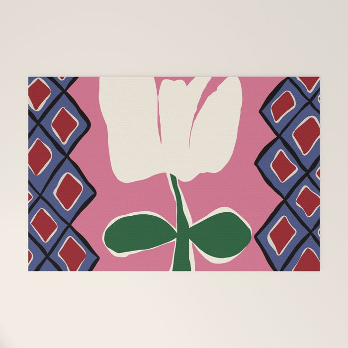 Petal plaid playtime I Welcome Mat Gallery Image 1