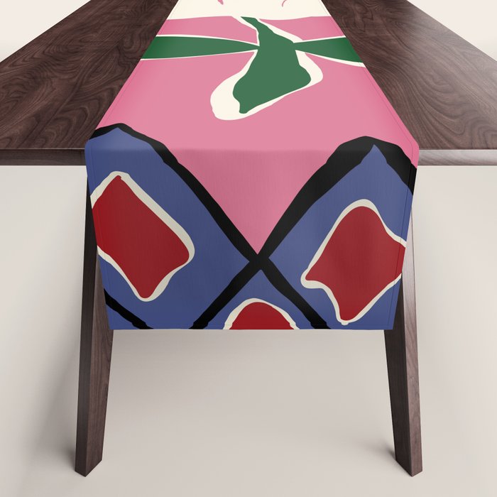 Petal plaid playtime I Table Runner Gallery Image 1
