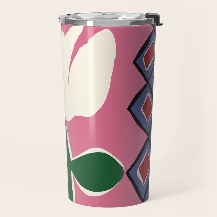 Petal plaid playtime I Travel Mug Gallery Image 2