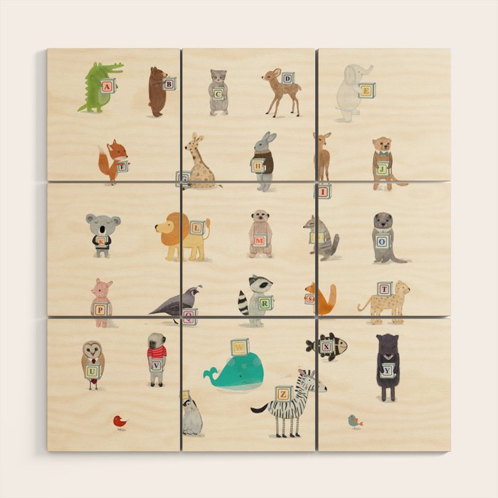 little alphabet Wood Wall Art Gallery Image 1