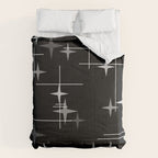 Mid Century Modern Stars (Black) Comforter Gallery Image 6