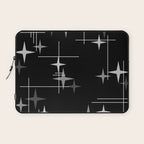Mid Century Modern Stars (Black) Laptop Sleeve Gallery Image 1
