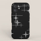 Mid Century Modern Stars (Black) iPhone Case Gallery Image 1