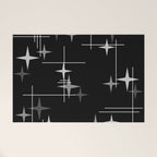 Mid Century Modern Stars (Black) Welcome Mat Gallery Image 1