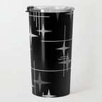 Mid Century Modern Stars (Black) Travel Mug Gallery Image 3