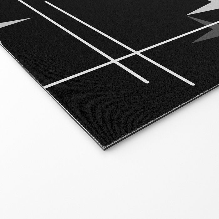 Mid Century Modern Stars (Black) Welcome Mat Gallery Image 2
