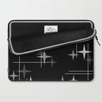 Mid Century Modern Stars (Black) Laptop Sleeve Gallery Image 2