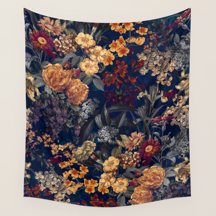 Blooming Oasis IV - Night Wall Tapestry Gallery Image 4