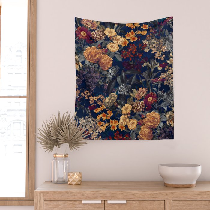 Blooming Oasis IV - Night Wall Tapestry Gallery Image 2