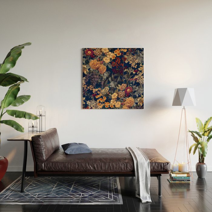 Blooming Oasis IV - Night Wood Wall Art Gallery Image 2