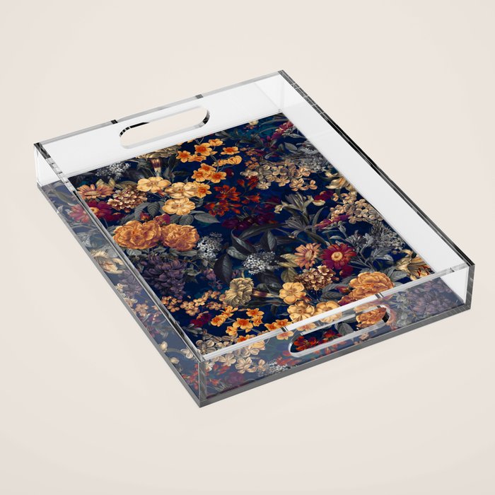 Blooming Oasis IV - Night Acrylic Tray Gallery Image 1