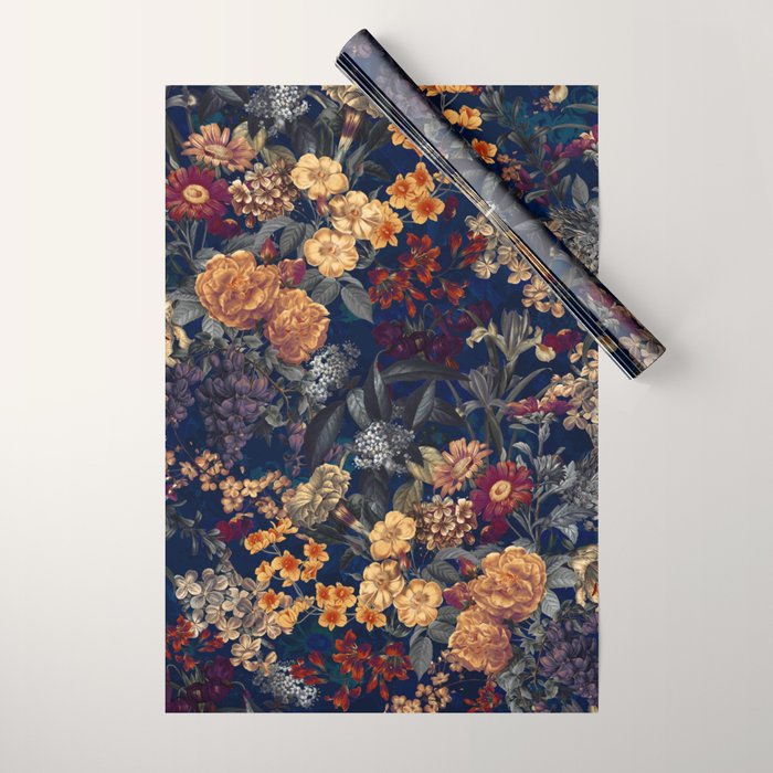 Blooming Oasis IV - Night Wrapping Paper Gallery Image 1