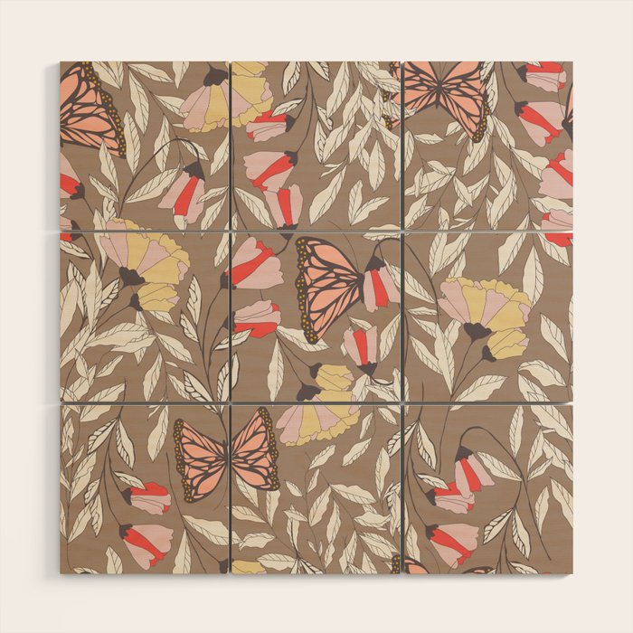 Monarch garden 002 Wood Wall Art Gallery Image 1