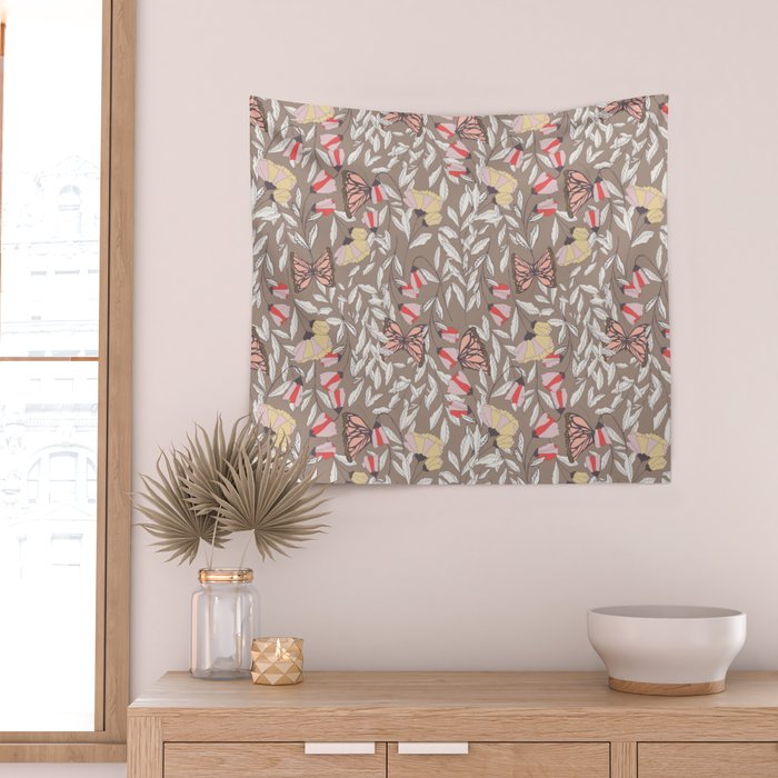 Monarch garden 002 Wall Tapestry Gallery Image 2