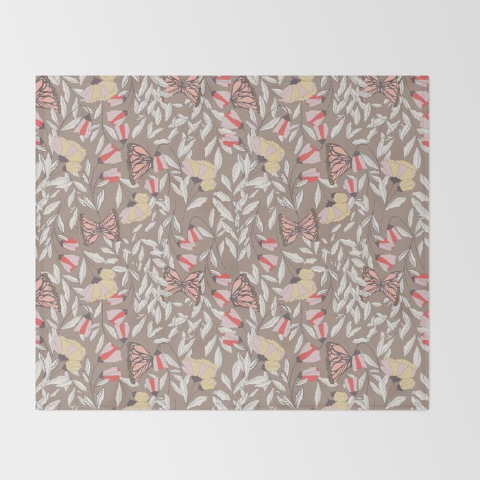Monarch garden 002 Throw Blanket Gallery Image 2