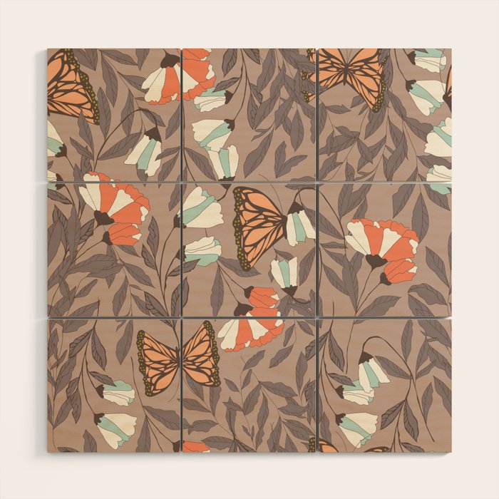 Monarch garden 004 Wood Wall Art Gallery Image 1