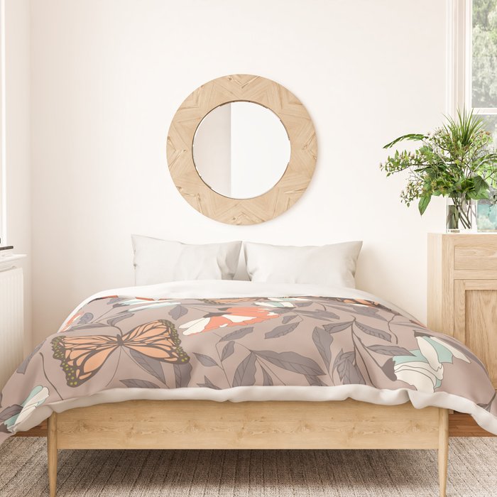 Monarch garden 004 Duvet Cover Gallery Image 3