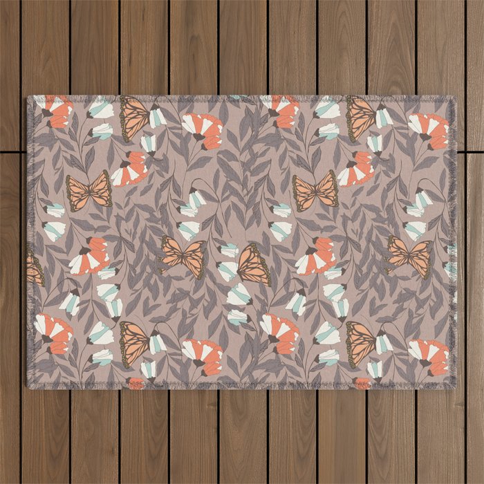 Monarch garden 004 Outdoor Rug Gallery Image 1