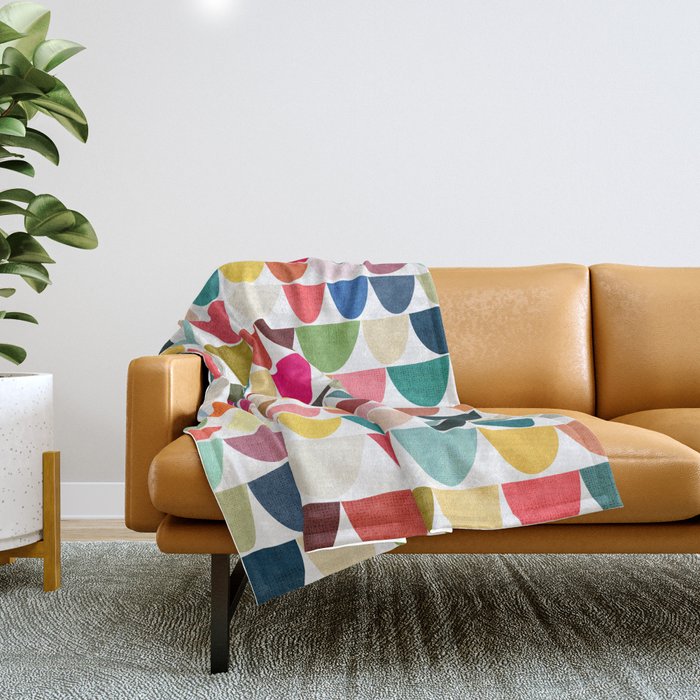 Fish scales pattern Throw Blanket Gallery Image 1