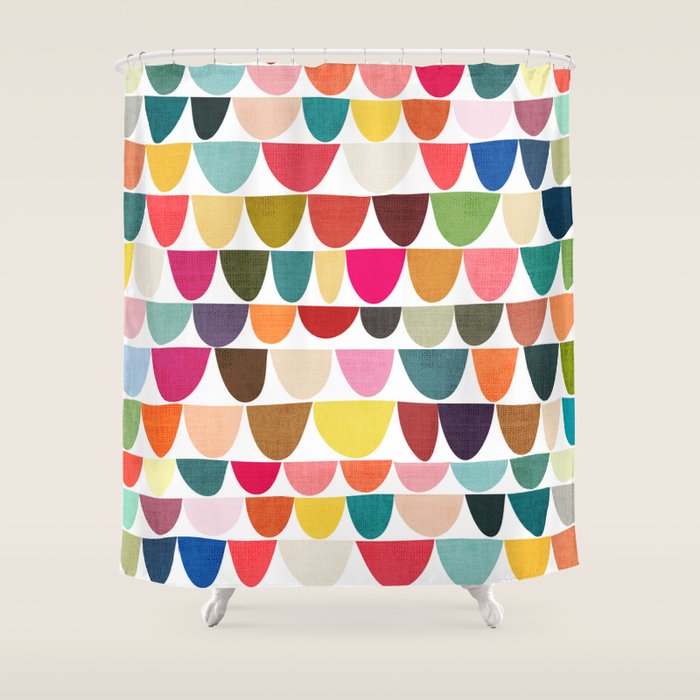 Fish scales pattern Shower Curtain Gallery Image 1