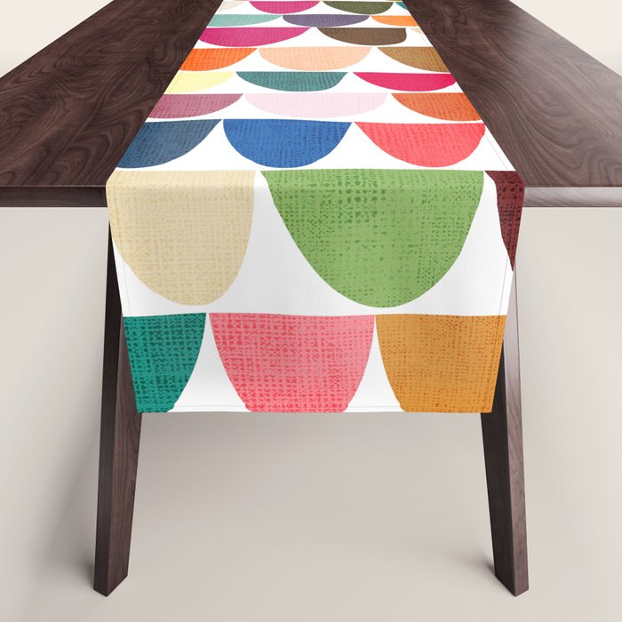 Fish scales pattern Table Runner