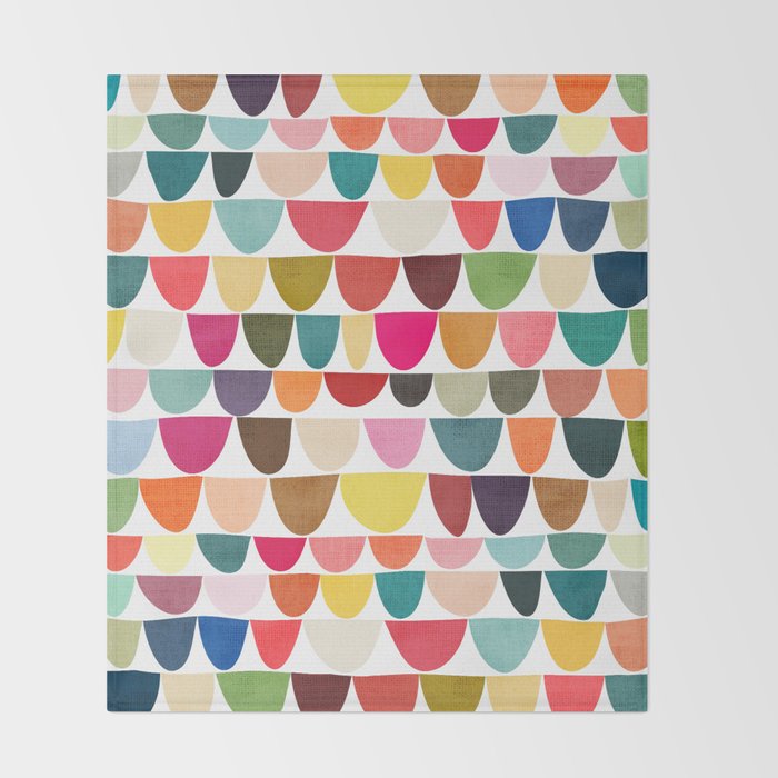 Fish scales pattern Throw Blanket Gallery Image 2