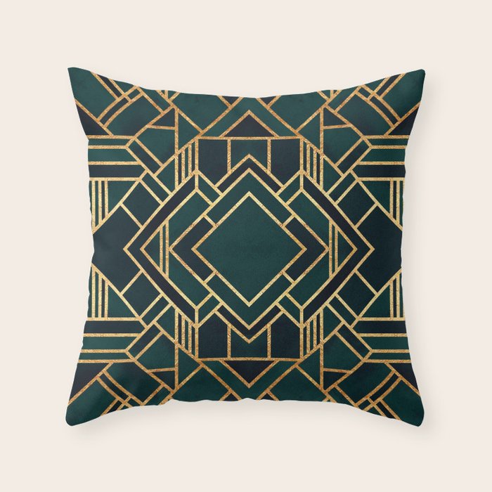 Art Deco 2 Throw Pillow Gallery Image 1