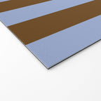 Duo I - Blue and Brown Stripes Welcome Mat Gallery Image 2
