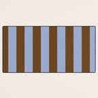 Duo I - Blue and Brown Stripes Desk Mat Gallery Image 3