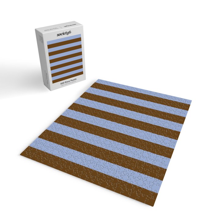 Duo I - Blue and Brown Stripes Jigsaw Puzzle Gallery Image 2