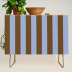 Duo I - Blue and Brown Stripes Credenza Gallery Image 1