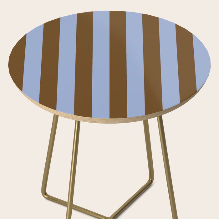 Duo I - Blue and Brown Stripes Side Table Gallery Image 2
