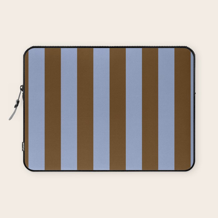 Duo I - Blue and Brown Stripes Laptop Sleeve Gallery Image 1
