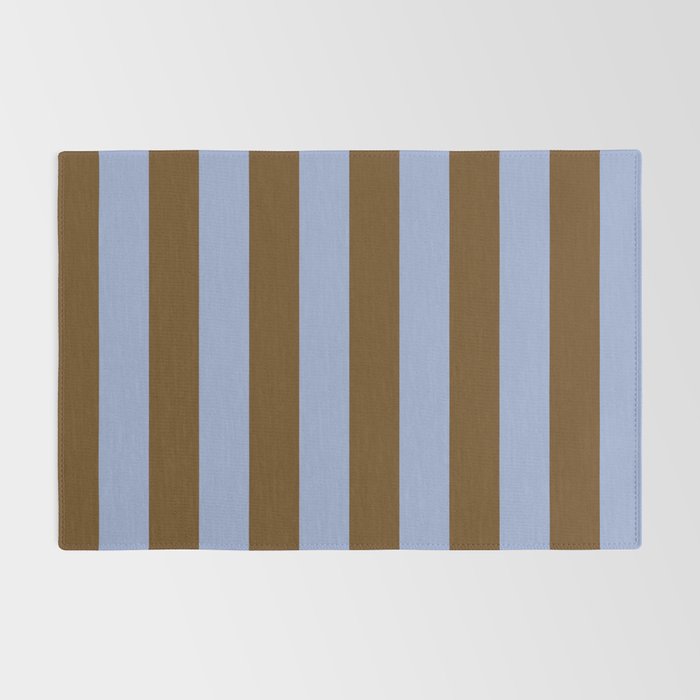 Duo I - Blue and Brown Stripes Rug Gallery Image 2