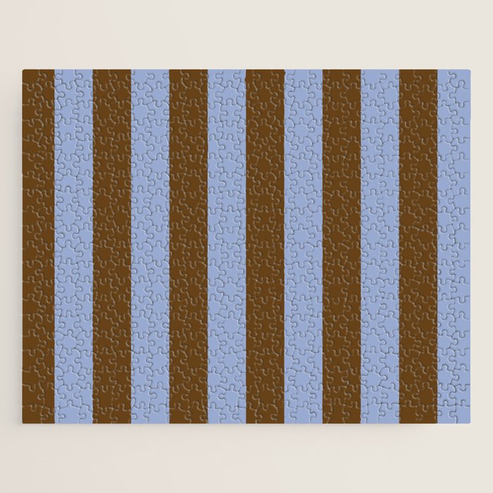 Duo I - Blue and Brown Stripes Jigsaw Puzzle Gallery Image 1