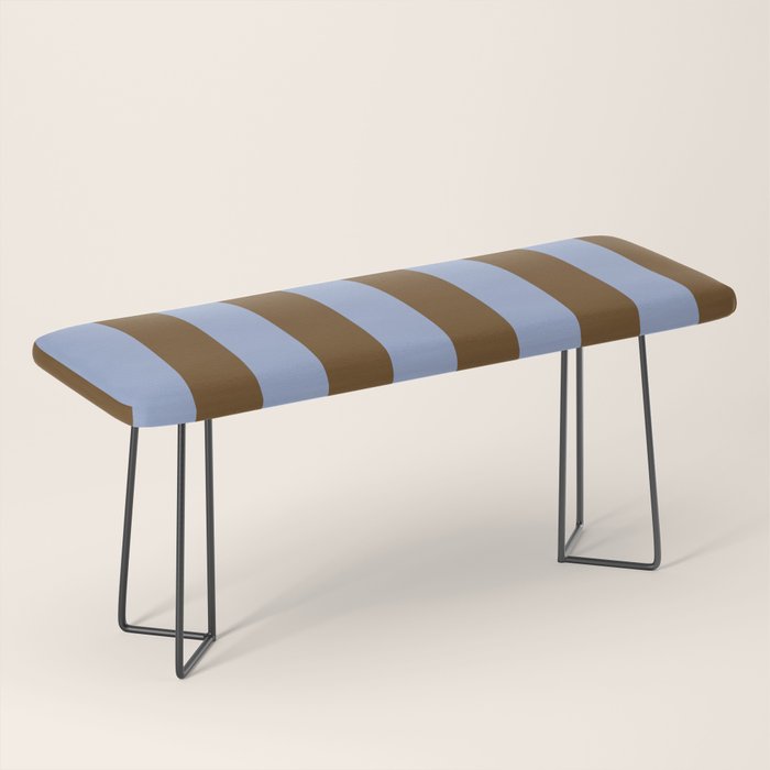 Duo I - Blue and Brown Stripes Bench Gallery Image 1