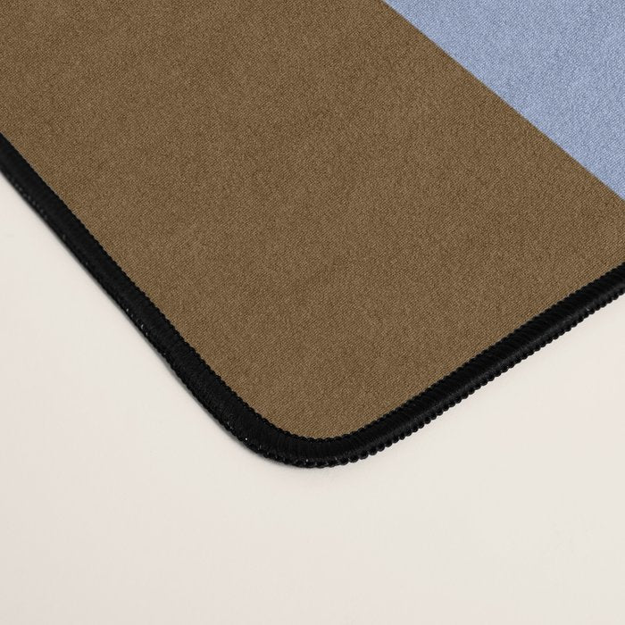 Duo I - Blue and Brown Stripes Desk Mat Gallery Image 4