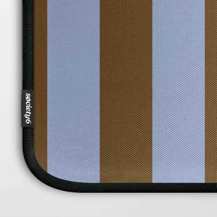 Duo I - Blue and Brown Stripes Laptop Sleeve Gallery Image 3