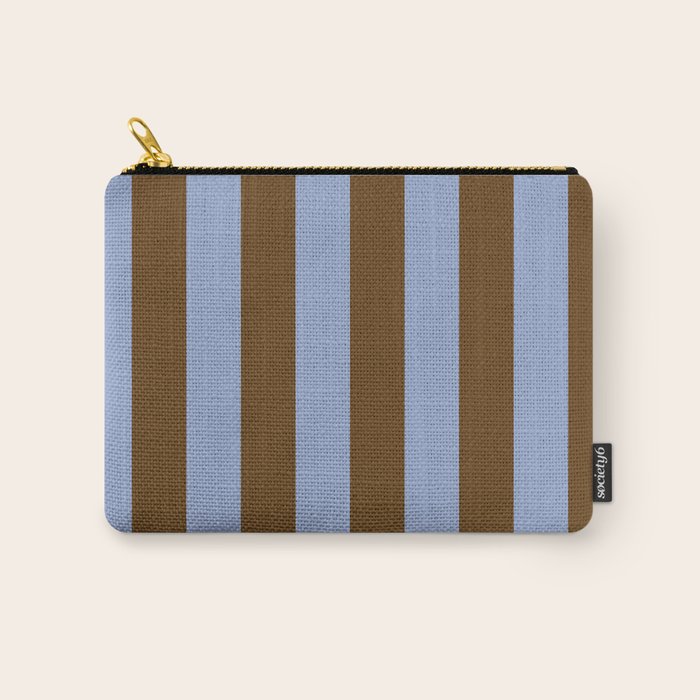 Duo I - Blue and Brown Stripes Carry All Pouch Gallery Image 1
