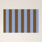 Duo I - Blue and Brown Stripes Welcome Mat Gallery Image 1