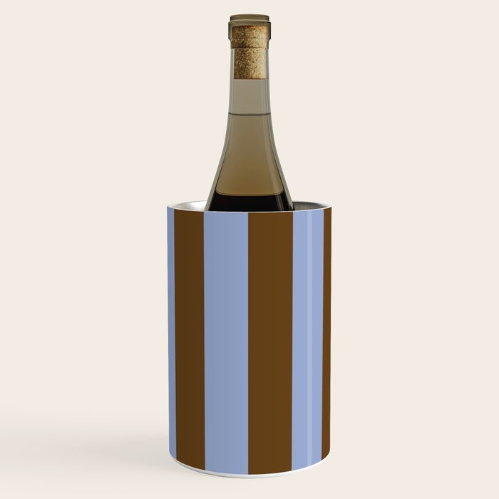 Duo I - Blue and Brown Stripes Wine Chiller Gallery Image 1