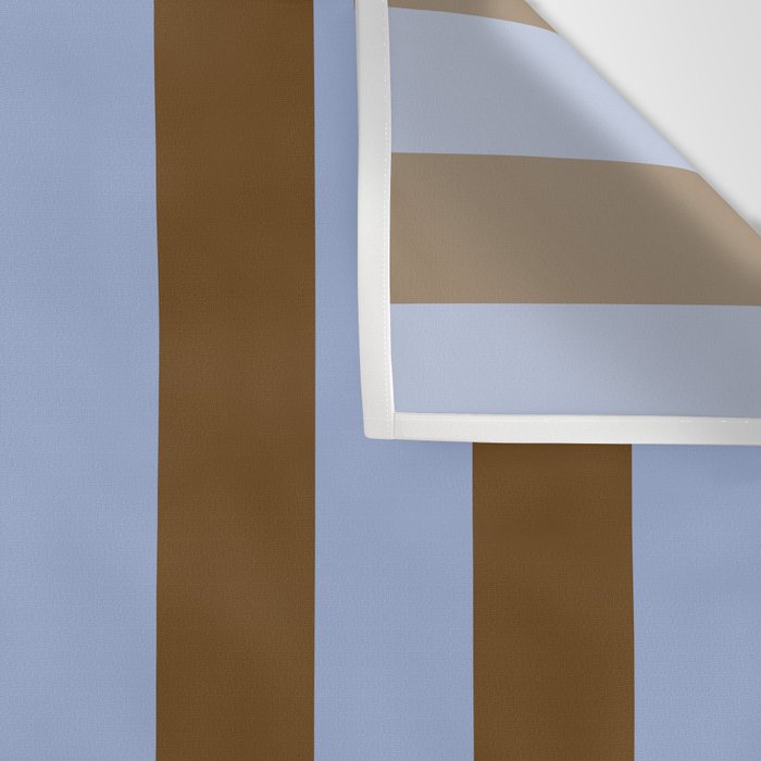 Duo I - Blue and Brown Stripes Wall Tapestry Gallery Image 3