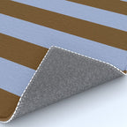Duo I - Blue and Brown Stripes Rug Gallery Image 4