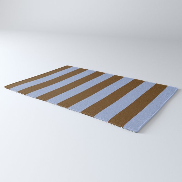 Duo I - Blue and Brown Stripes Rug Gallery Image 3