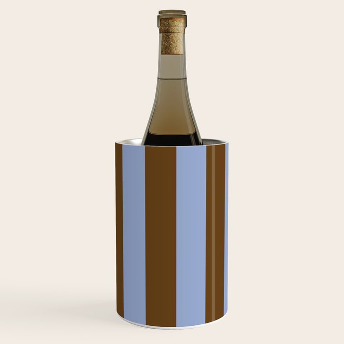 Duo I - Blue and Brown Stripes Wine Chiller Gallery Image 2