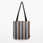 Duo I - Blue and Brown Stripes Tote Bag Gallery Image 2