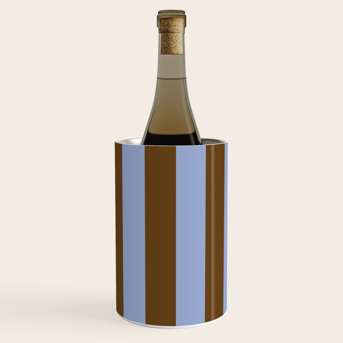 Duo I - Blue and Brown Stripes Wine Chiller Gallery Image 3