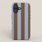 Duo I - Blue and Brown Stripes iPhone Case Gallery Image 1